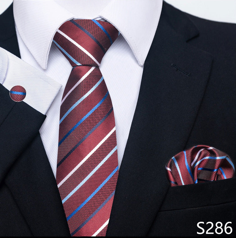 Men's Creative All-match Business Formal Wear Tie Scarf Cufflink Set