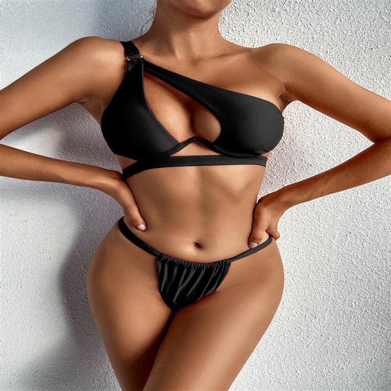 halter with hollow cut out Swimsuit bikini