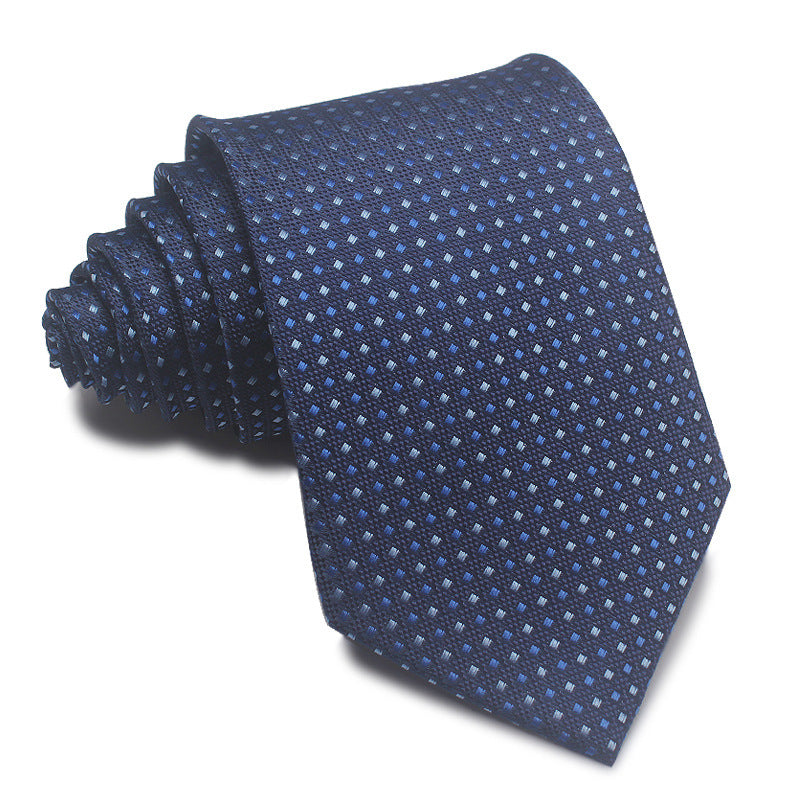 Men's 8CM Polyester Jacquard Striped Ties