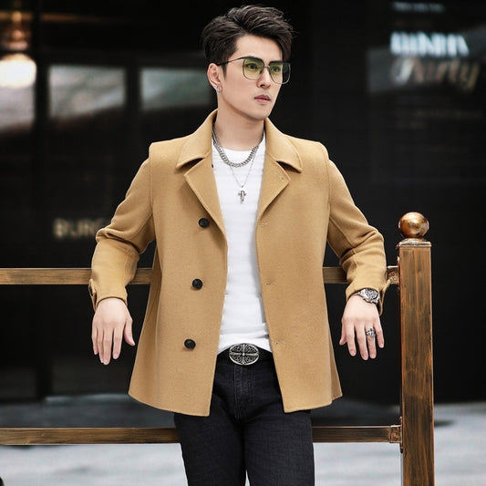 Men's Double-faced Woolen Fashion Coat