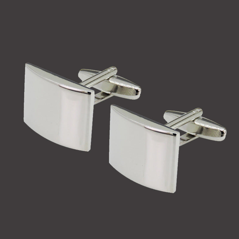 Copper Black Golden And Silver Laser Metal Cufflinks For Men