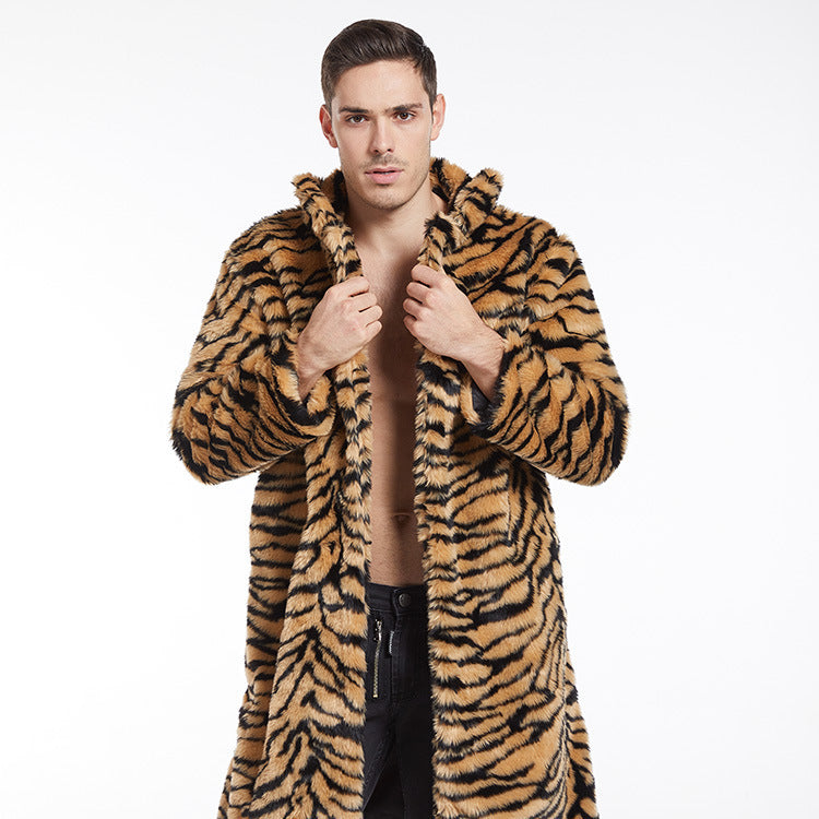 Men's Faux Fur Long-cut Coat