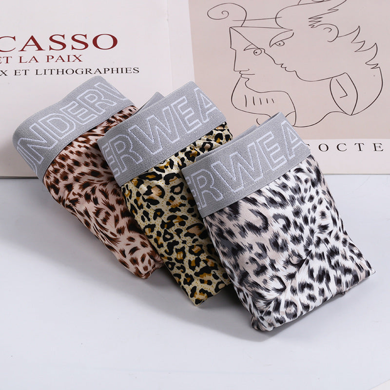 Men's Loose Leopard Print Comfortable Underwear