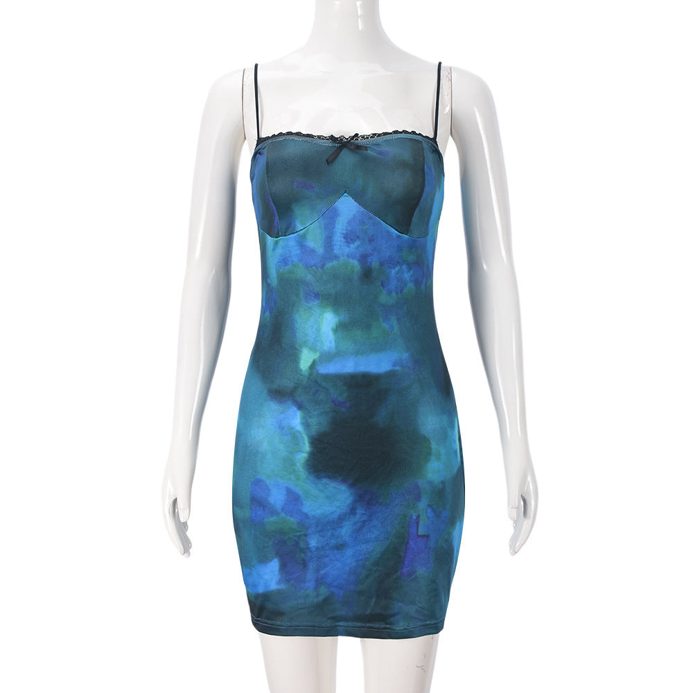 Women's Dress Sexy Lace Sling One-step Skirt