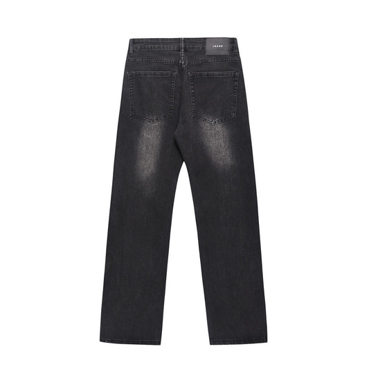 White Straight Jeans Men's Loose