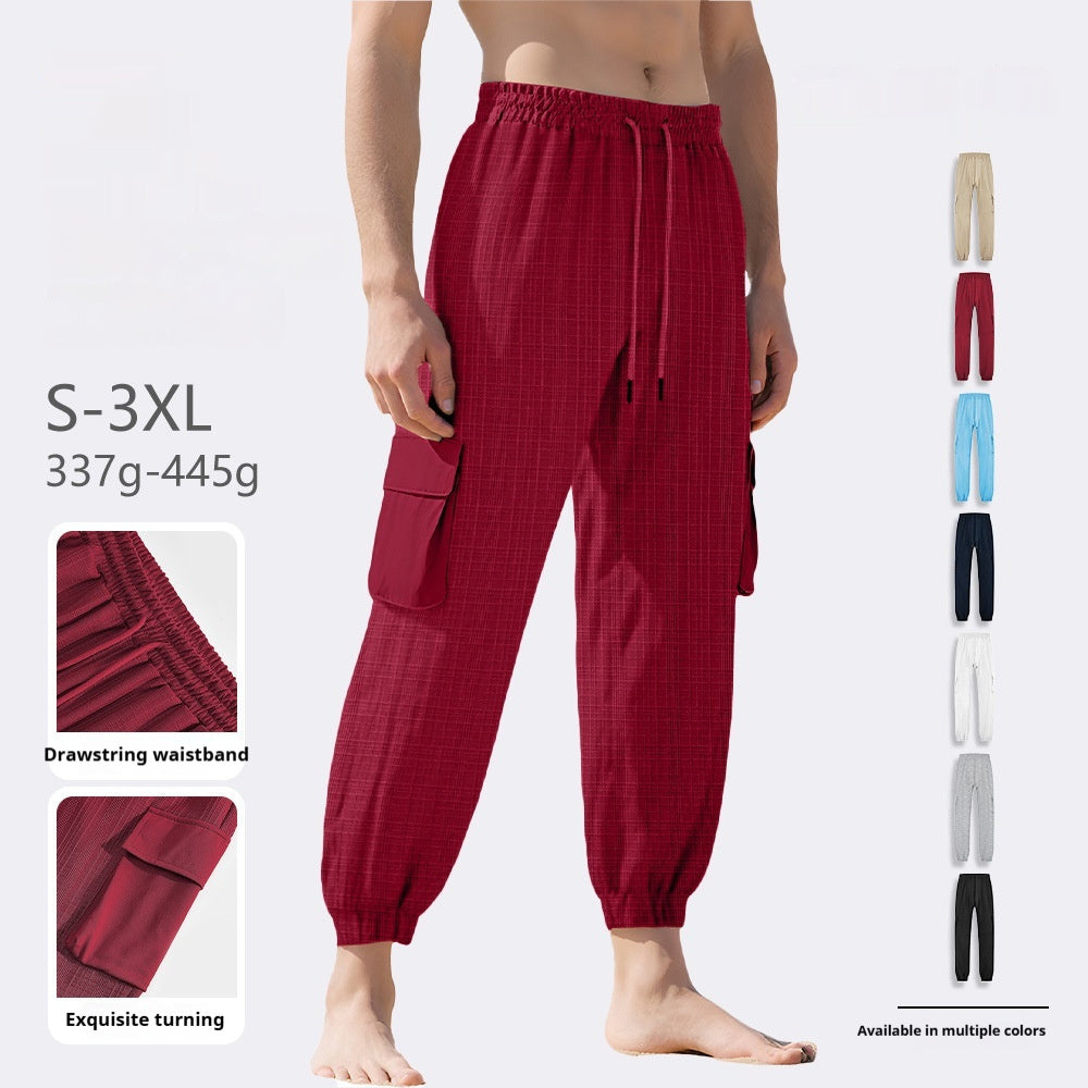 Fashion Sport Casual Trendy Drawstring Multi-pocket Pants For Men