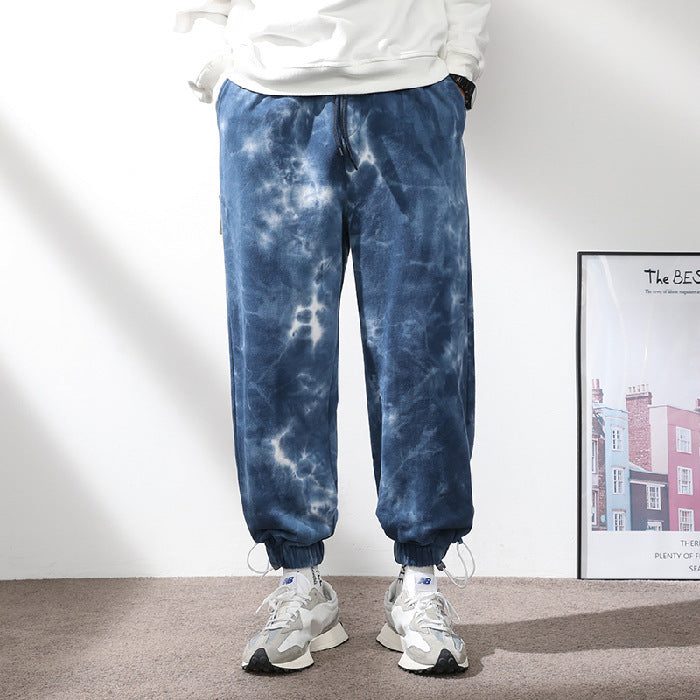 Men's Elastic Waist Drawstring Ankle-tied Sweatpants