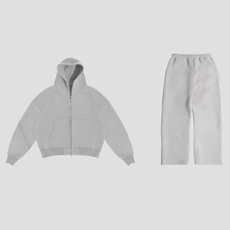 Retro Sports Casual Hoodie Leisure Suit