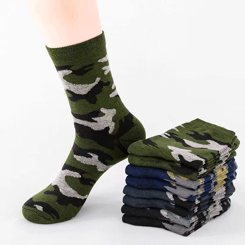 Men's Camoflauge Polyester Cotton Tube Socks