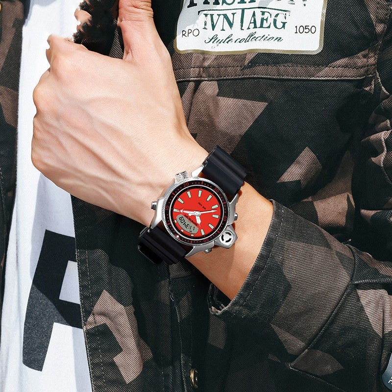 Sports Multifunctional Outdoor Waterproof Large Dial Watch For Men