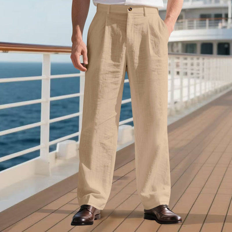 Men's Loose Straight Business Pants