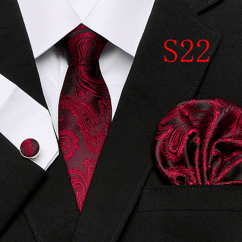 Men's Paisley Series Ties Three-piece Set