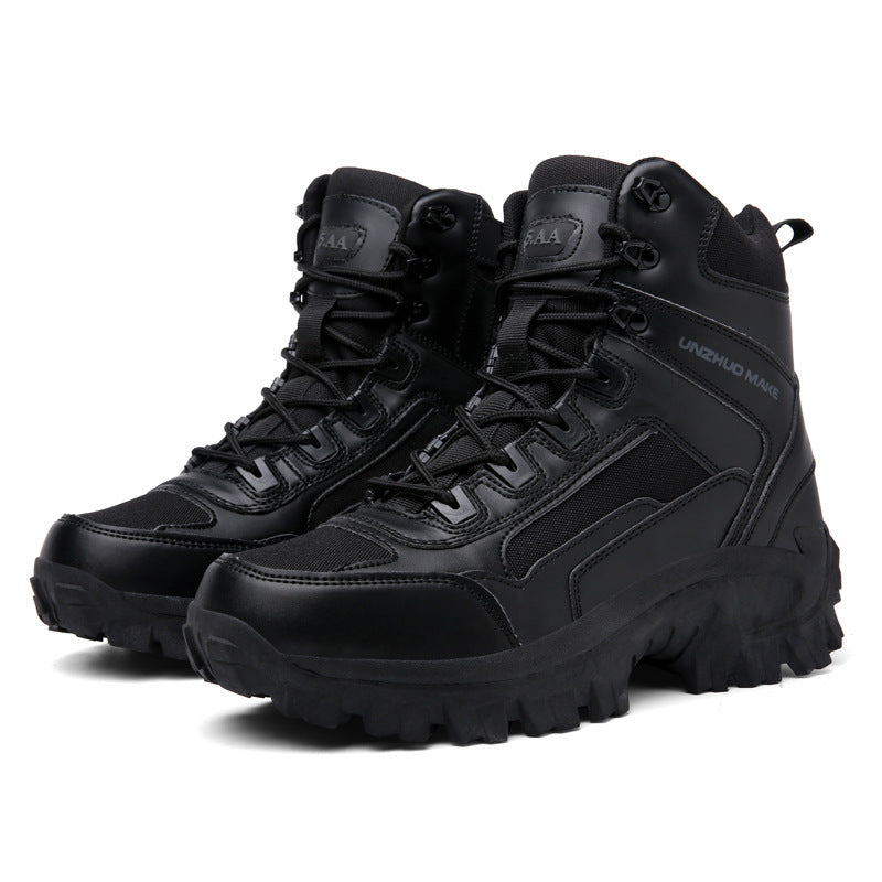 Men's Combat High-top Outdoor Training Combat Hiking Desert Warm Snow Boots