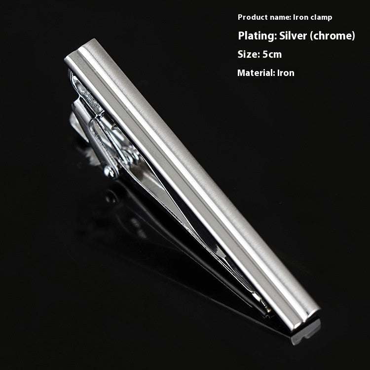 Men's Business Silver Simple Fashion Short Tie Clip