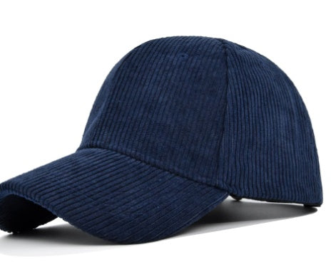 Versatile Curved Brim Corduroy Hat