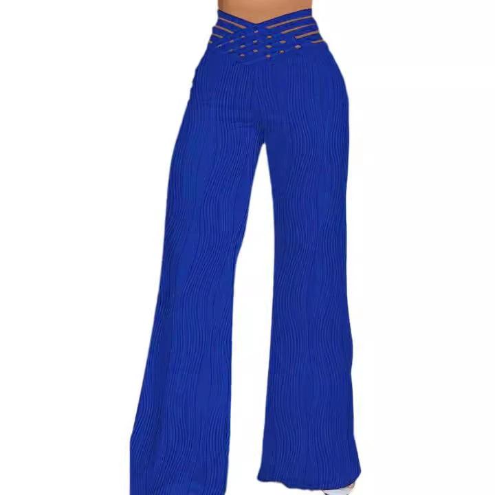 Jacquard Stretch Fabric Bootcut Pants Women by GJG Denim