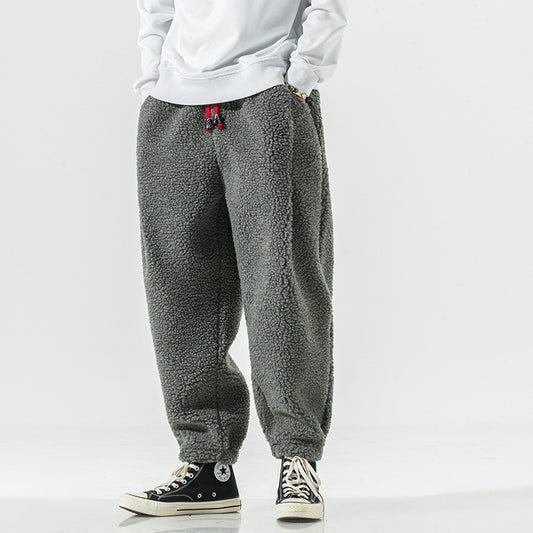 Men's Lamb Wool Warm Harem Sweatpants