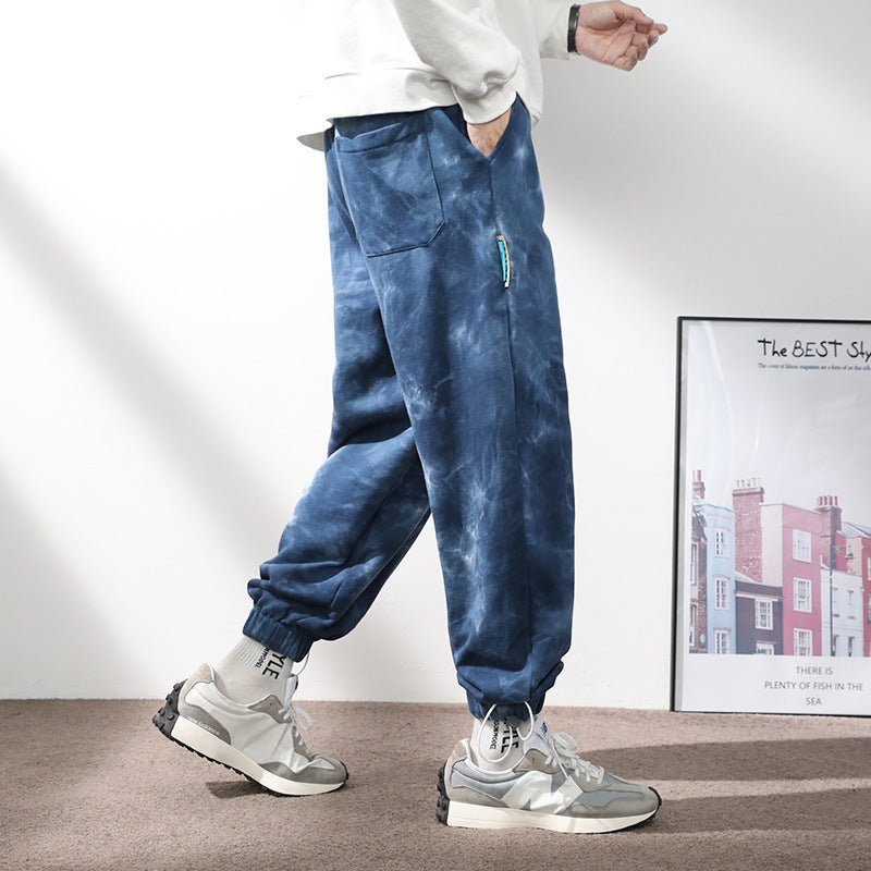 Men's Elastic Waist Drawstring Ankle-tied Sweatpants