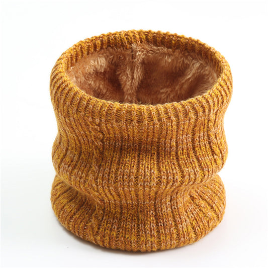 Men's Twist Wide Striped Fleece-lined Knitted Scarf