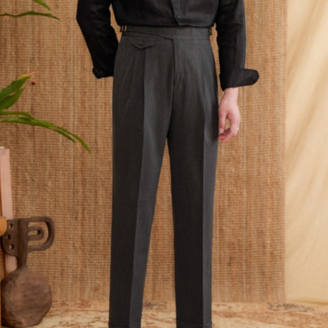 Men's Commuting Italian Style Business Wrinkle Resistant Casual Pants