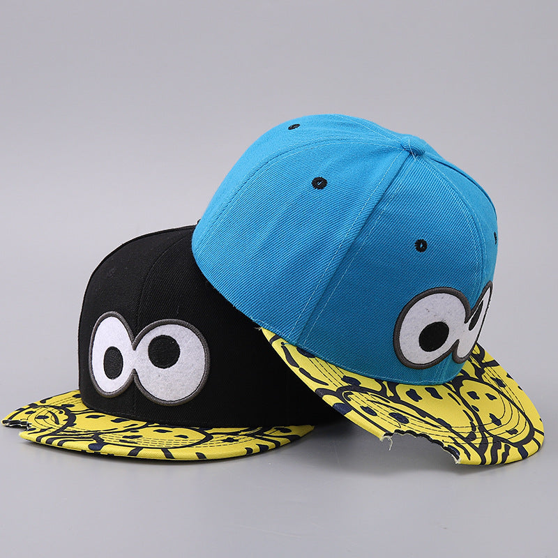 Men's Flat Brim Missing Corner Snack Baseball Cap