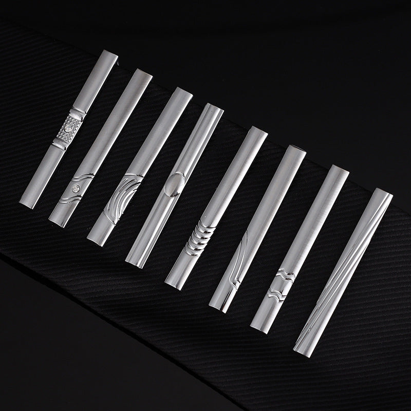 Men's Business Silver Simple Fashion Short Tie Clip