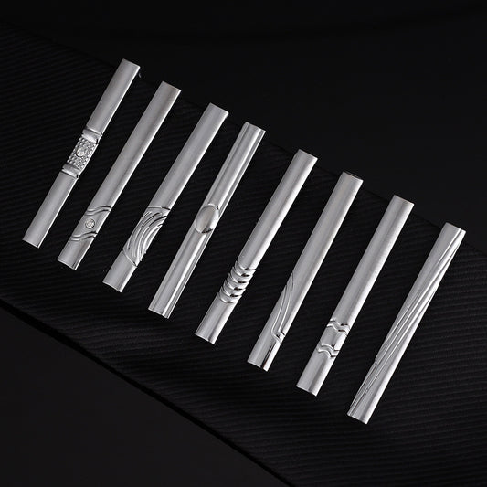 Men's Business Silver Simple Fashion Short Tie Clip
