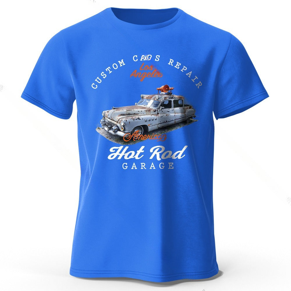 Car Club Patch Print Men's T-shirt