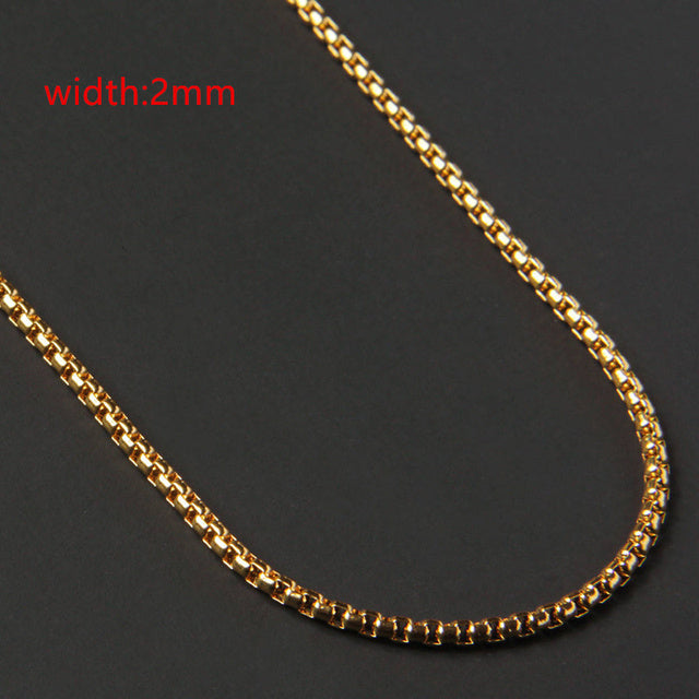 Men's Steel Figaro Cuban Chain Necklace