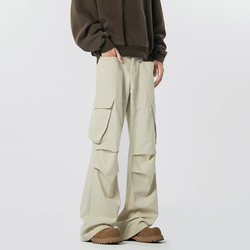 Retro Men's Straight Cargo Casual Pants