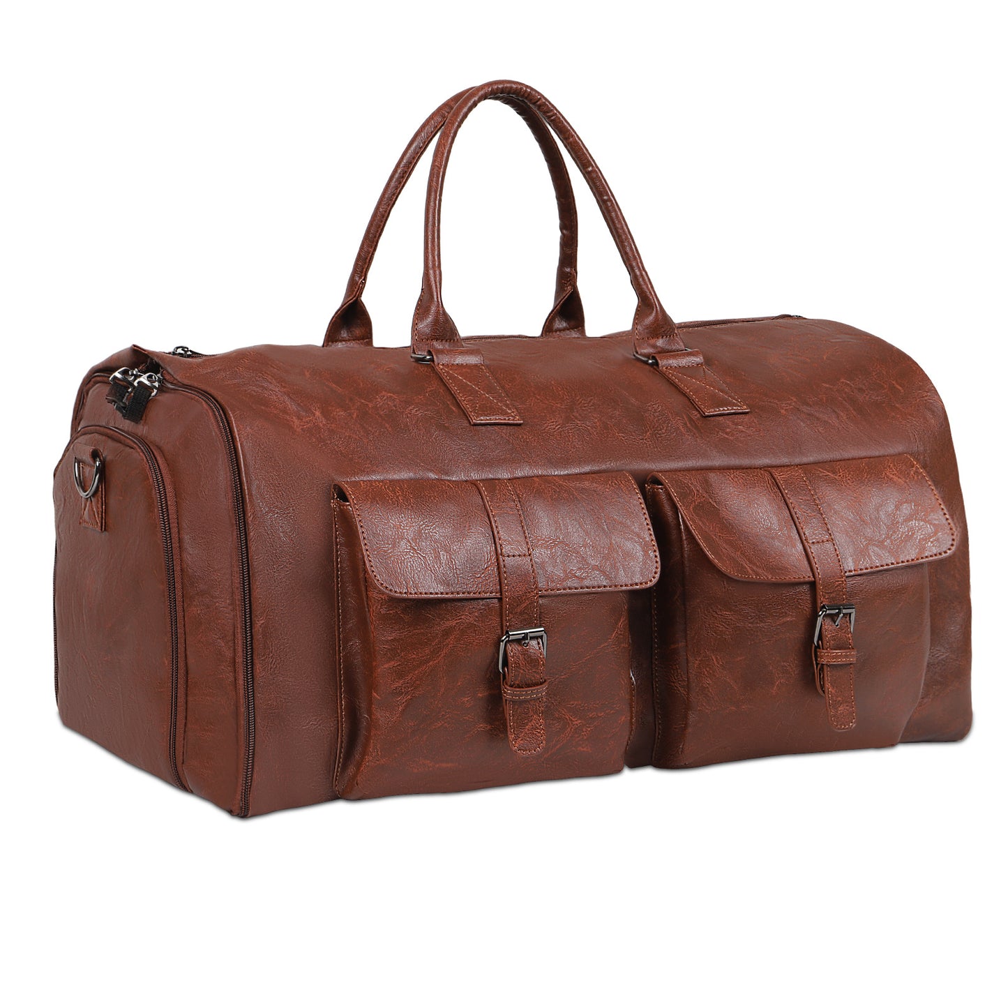 Men's Large Capacity Leather Suit Storage Bag