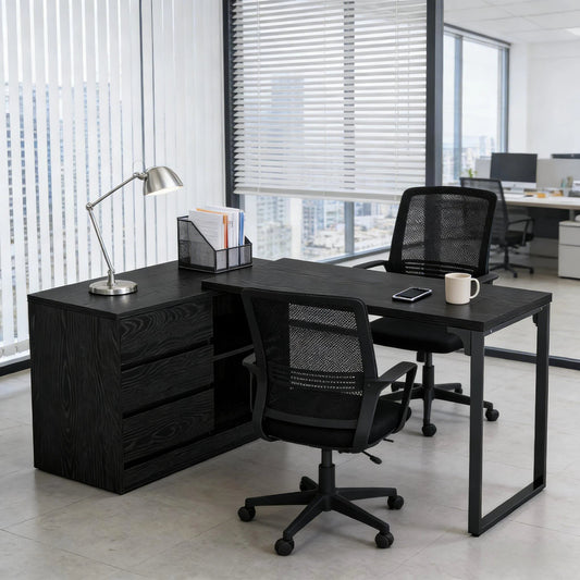 Reversible Corner Office Desk, L-Shaped Computer Desk, Executive Desk by GJG Denim
