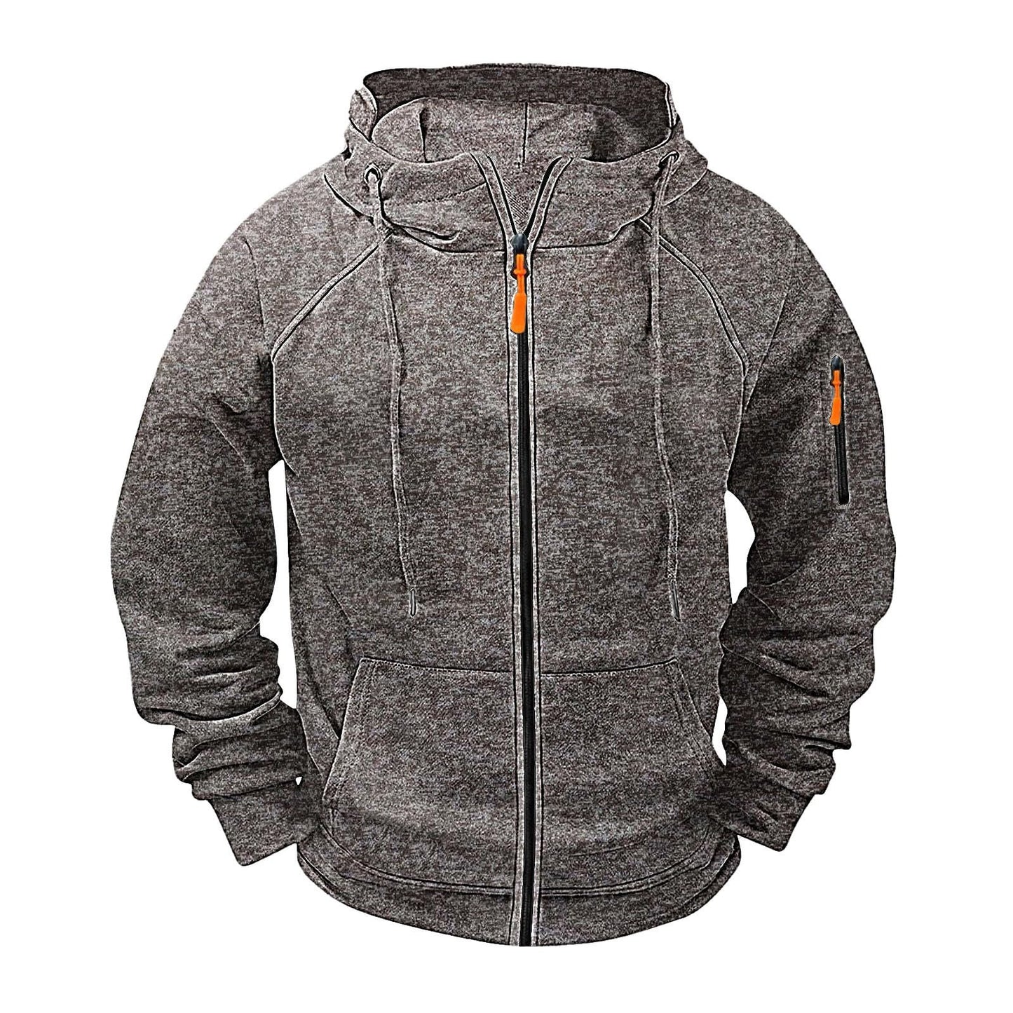 Men's Loose Leisure Hooded Zip-up Sweater