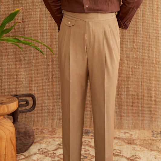 Men's Commuting Italian Style Business Wrinkle Resistant Casual Pants