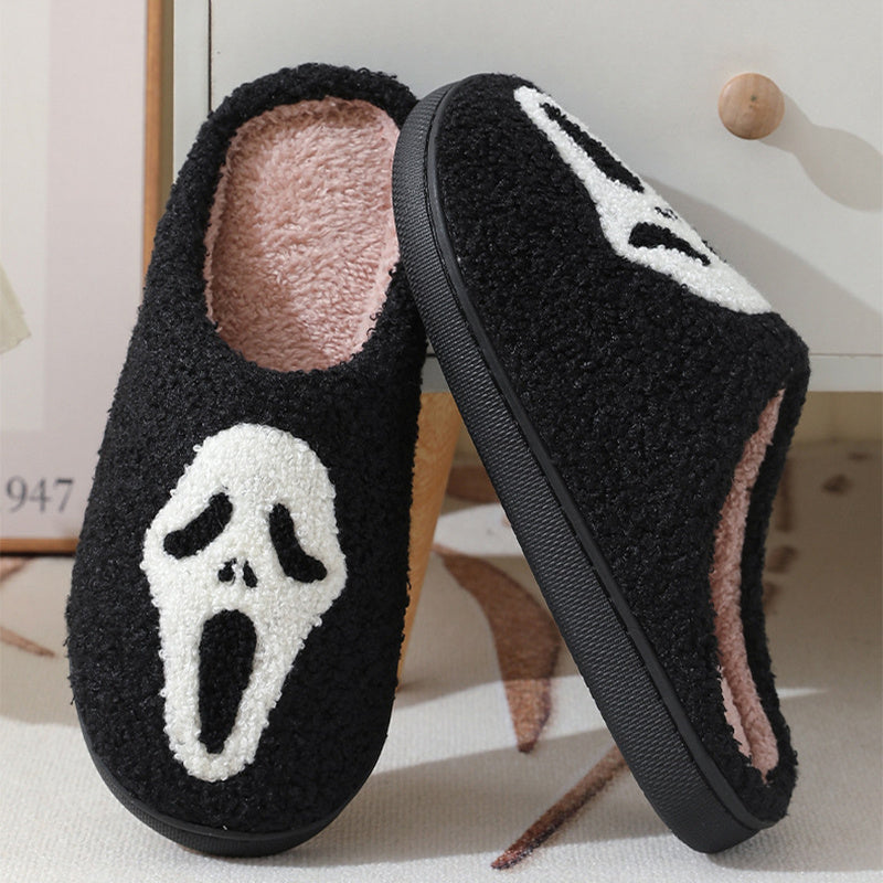 Men's Halloween Skull Cartoon Print Slippers