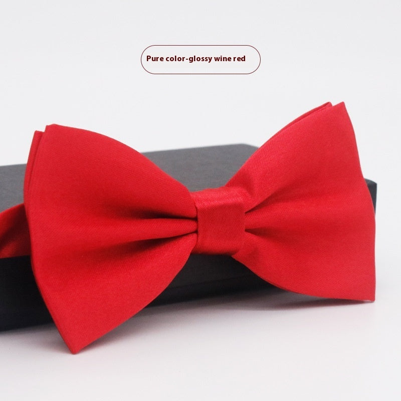 Men's Solid Color Bow Tie