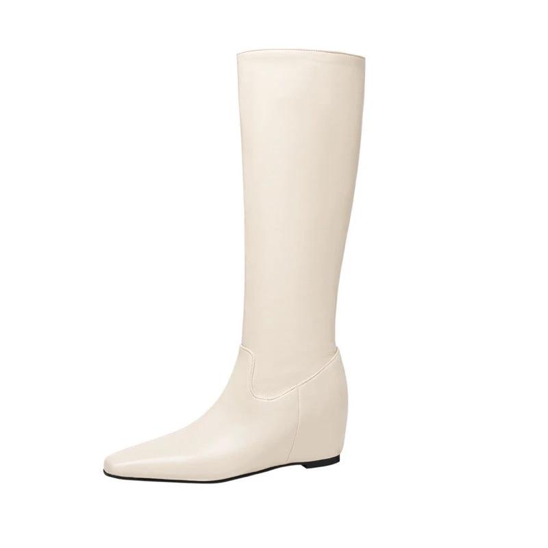 Womens Winter Wedge Heel Pointed-Toe Shoes by GJG Denim