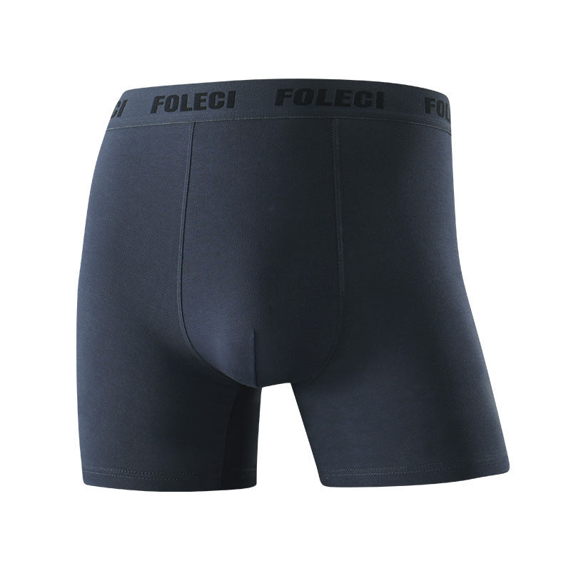 Men's Lengthened Sports Boxer Briefs Pure Cotton Breathable