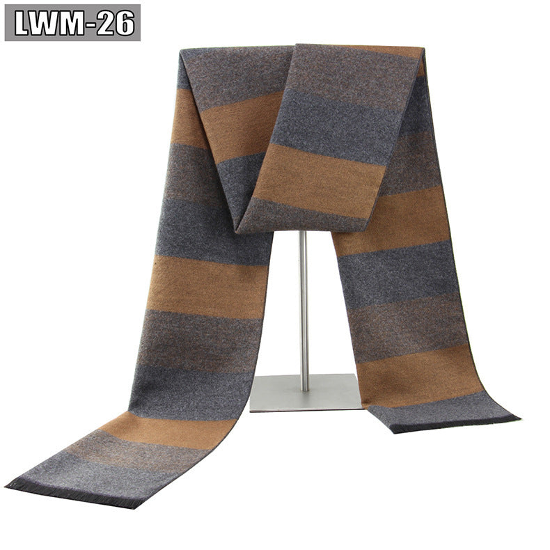 Men's Cashmere Autumn And Winter Business Plaid Scarf