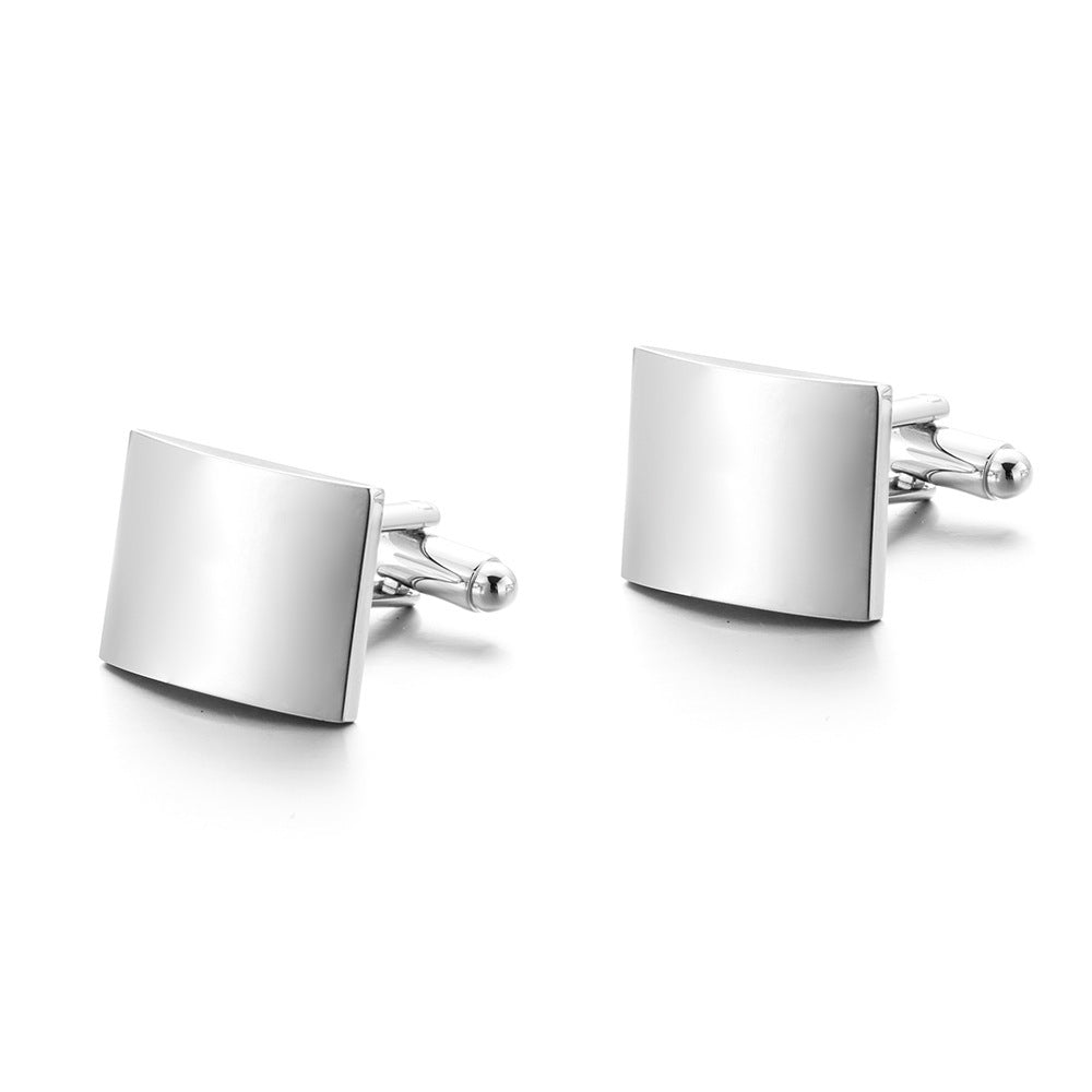 Men's High Quality Plain Glossy Cufflinks