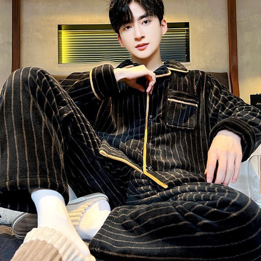 Men's Thick Fleece Pajama Set