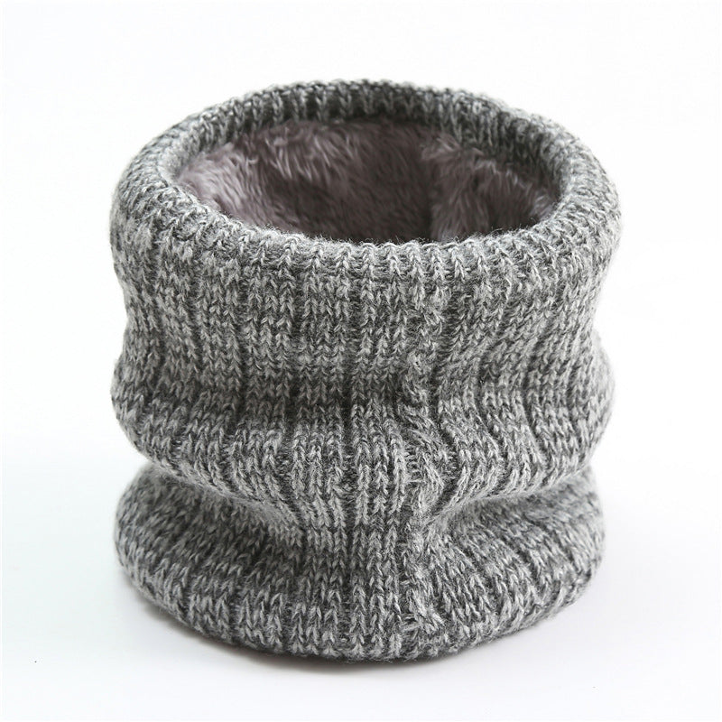 Men's Twist Wide Striped Fleece-lined Knitted Scarf