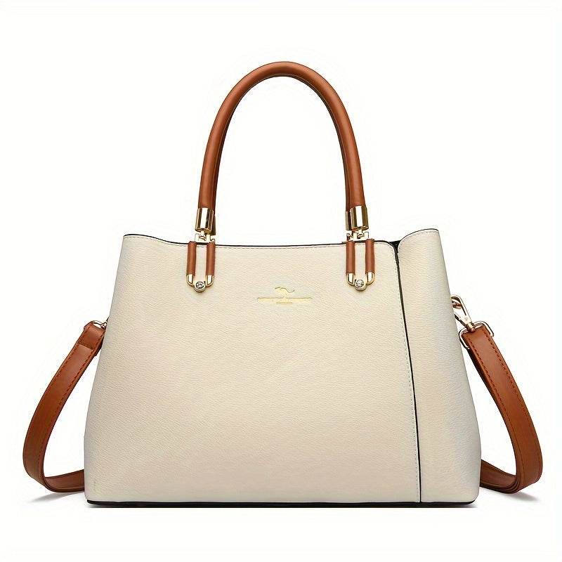 Impeccable Ladies Genuine Leather Handbag - Spacious, Stylish & Versatile - Perfect Commuter Bag with Adjustable Crossbody Strap for Everyday Glamour