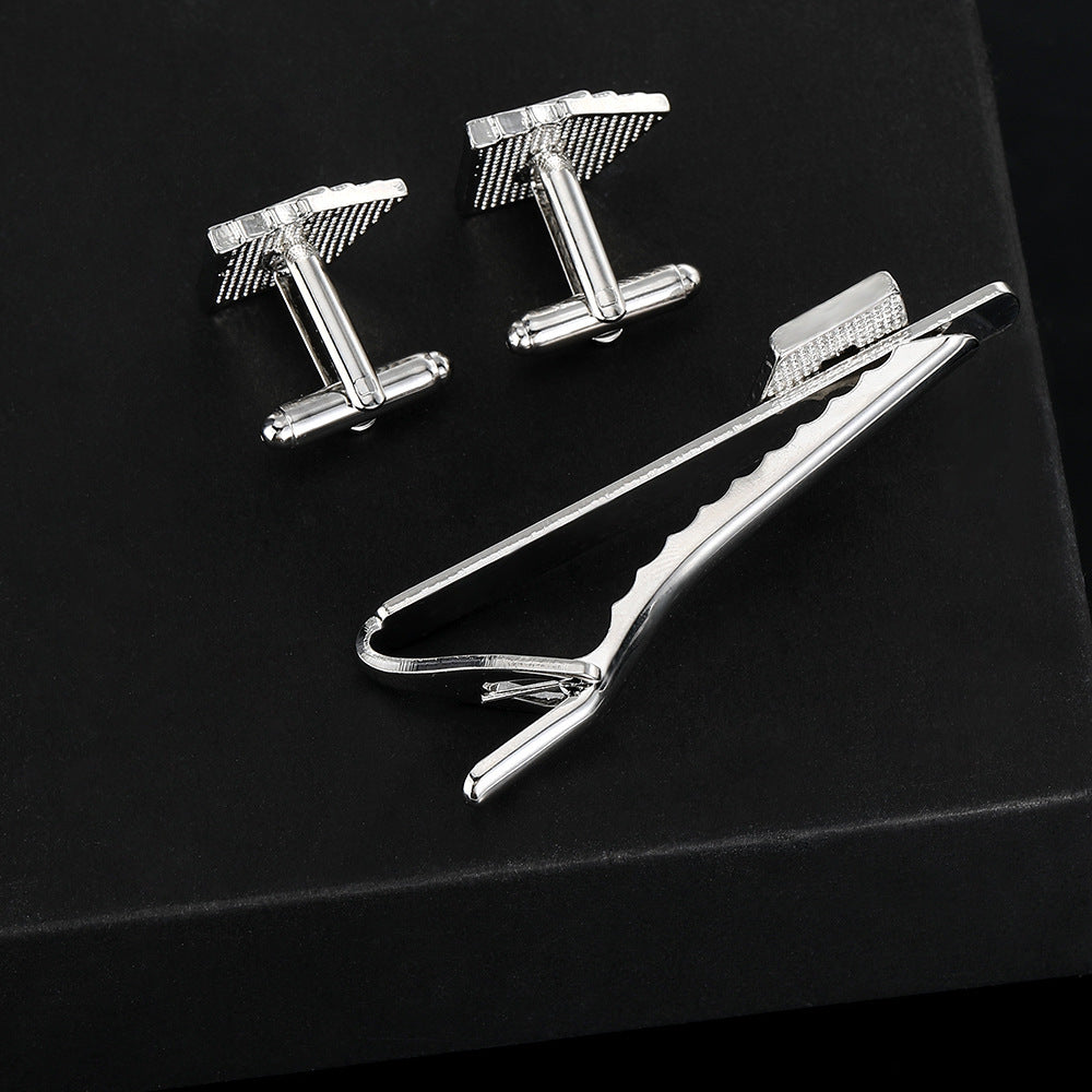Men's Poker Cufflinks and Tie Clip
