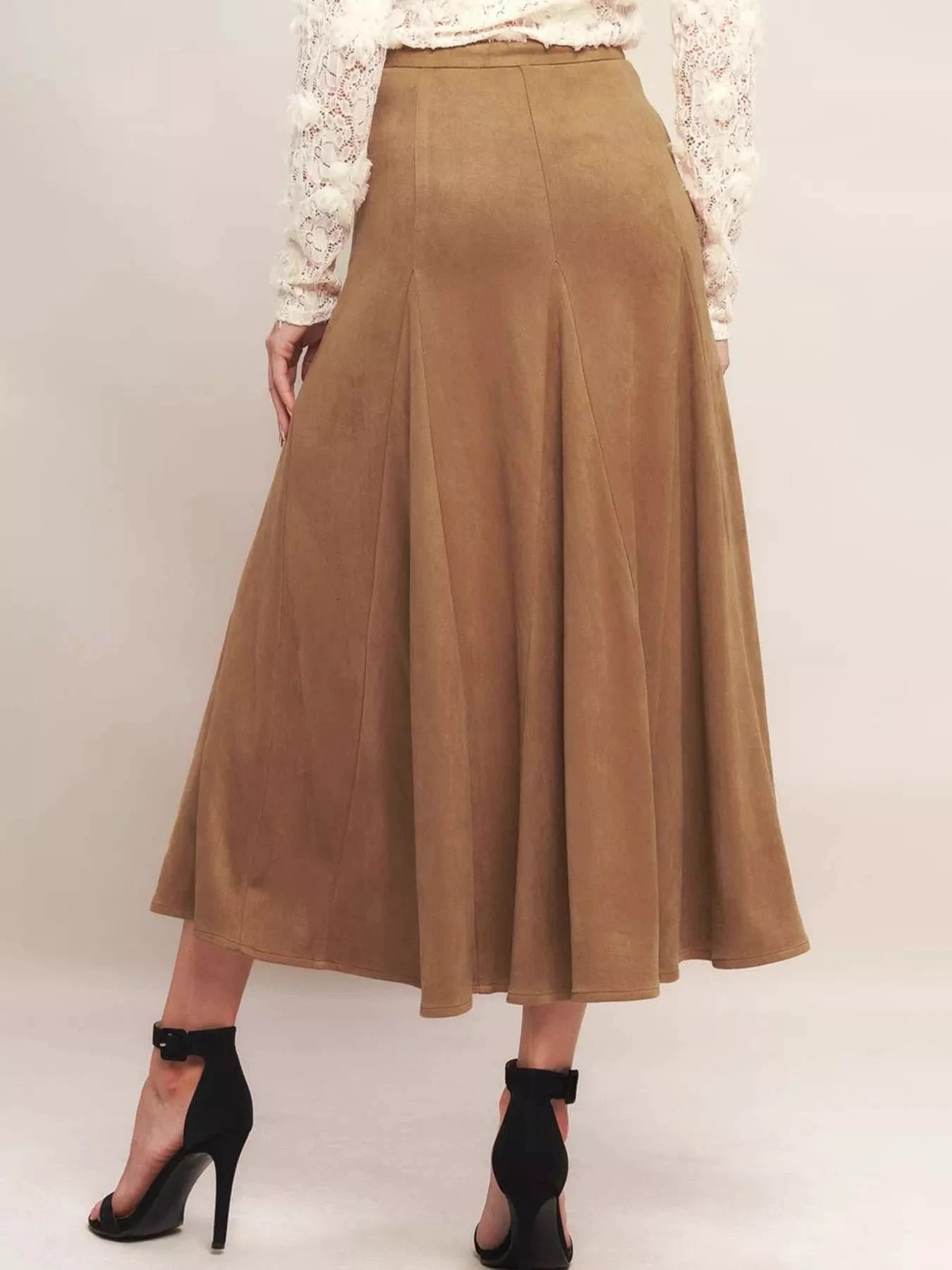 Flowy A-Line Midi Skirt by Lady Ros