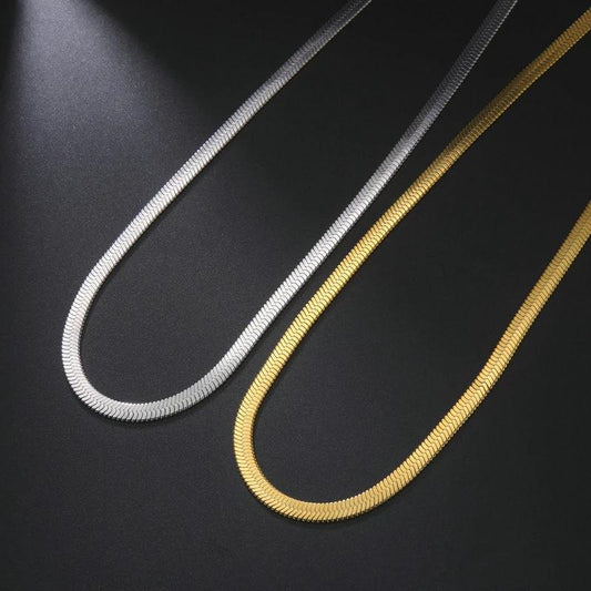 Stainless Steel Snake Chain Necklace For Men by GJG Denim