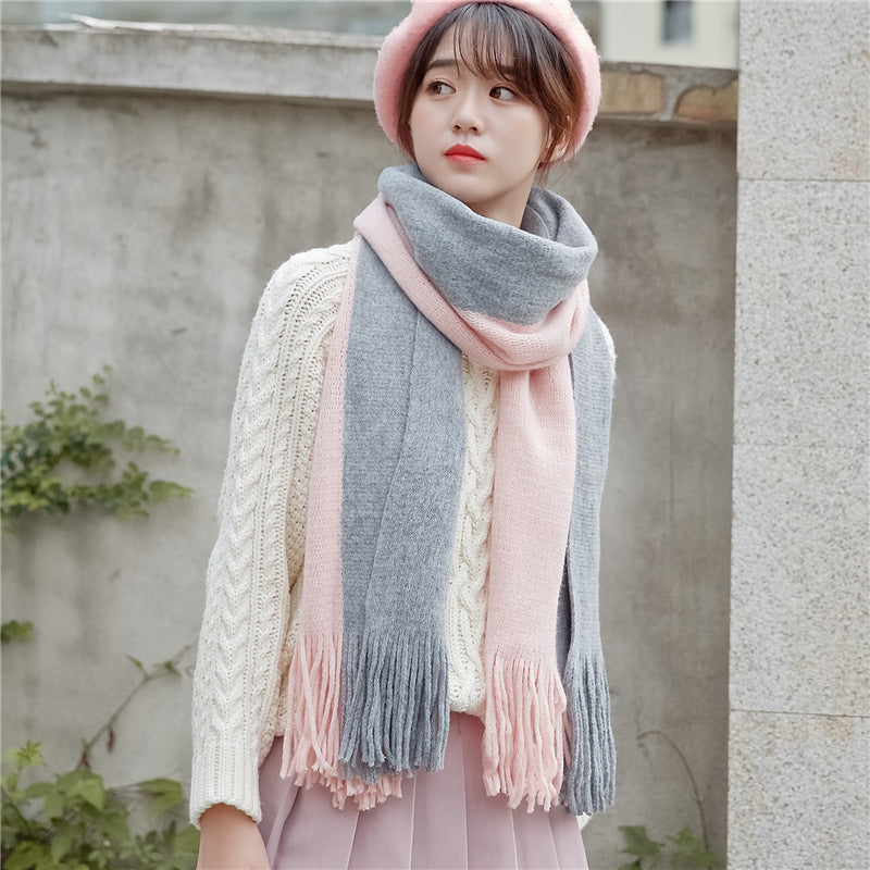 Men's Cashmere Color Matching Scarf