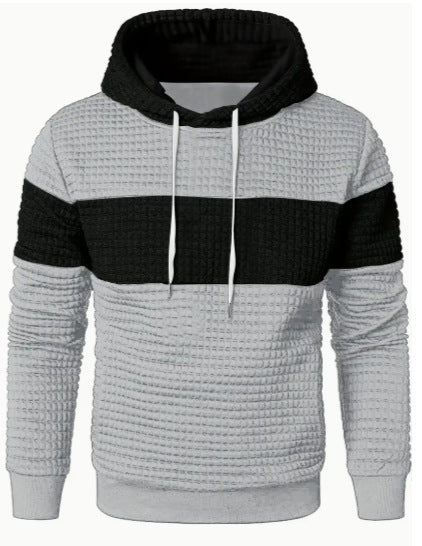 Men's Hooded Long-sleeved Sweater w/ Drawstring