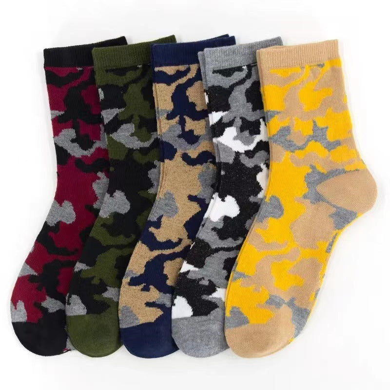 Men's Camoflauge Polyester Cotton Tube Socks