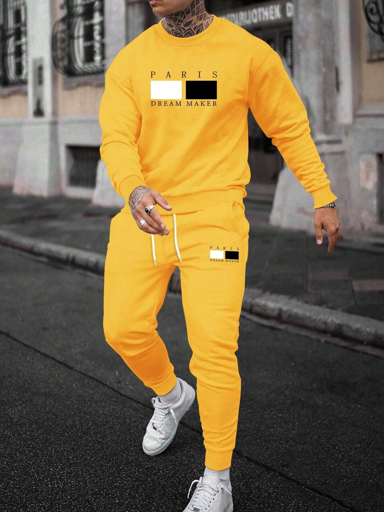 Round Neck Sweater Suit For Men